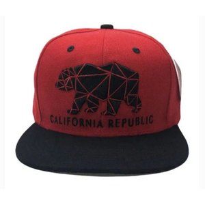 ring of fire California Republic Men's Adjustable Hat Snapback Cap OS New